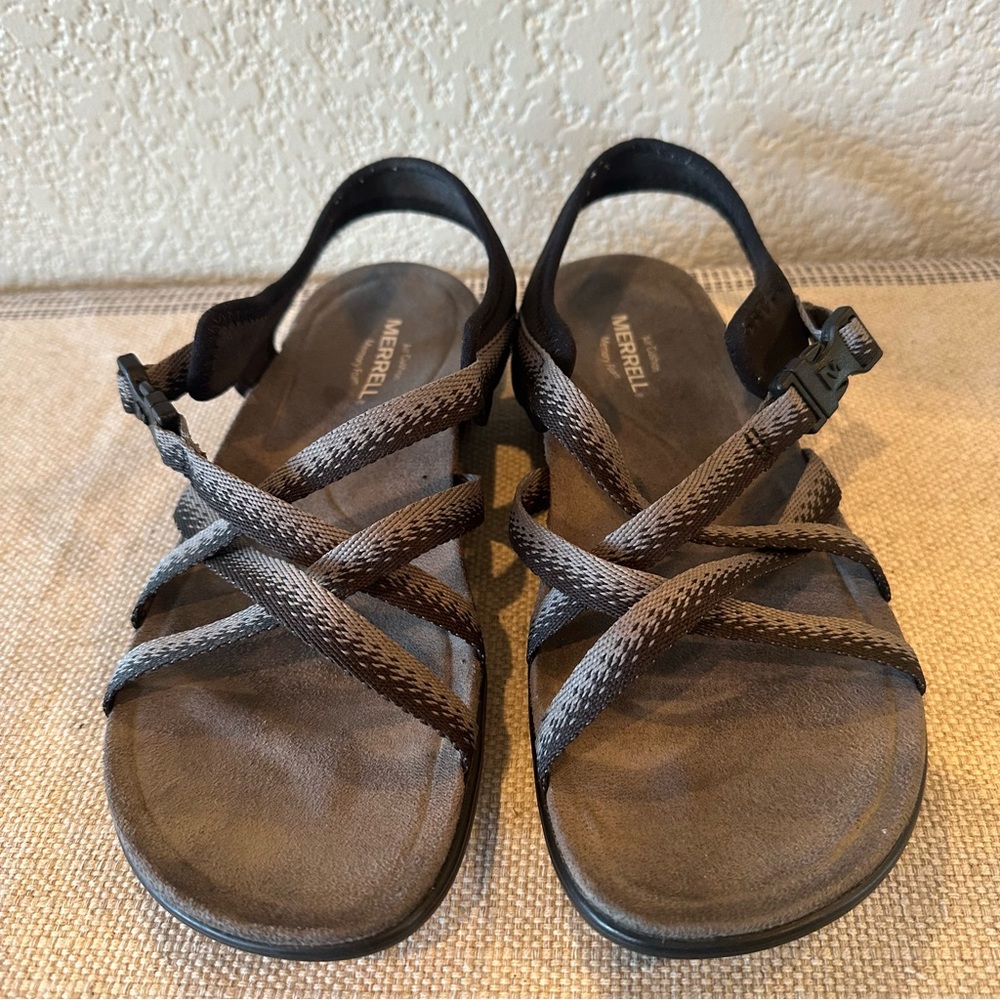 Merrell Black Charcoal Muri Lattice Sandals - Picture 2 of 13